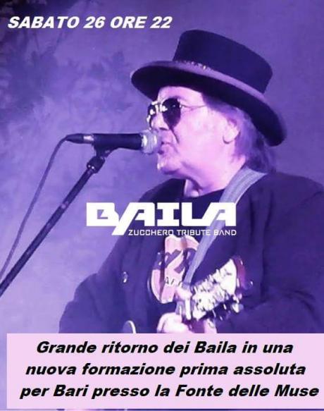 Grande ritorno di "BAILA" Cover Band di "ZUCCHEO" alla FONTE DELLE MUSE.