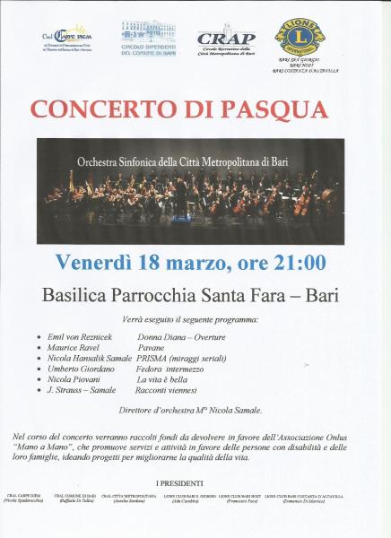 Concerto di Pasqua di Beneficenza
