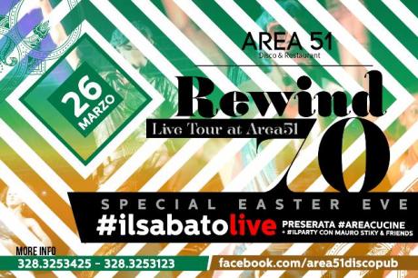 Musica da cantare e da ballare, la vigilia di Pasqua con Rewind e Mauro Stiky all'Area 51 di Novoli