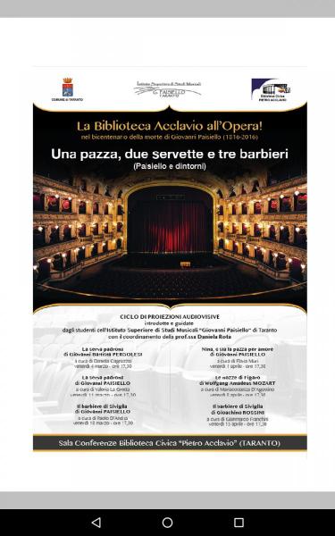 Terzo incontro. Biblioteca Acclavio All'opera