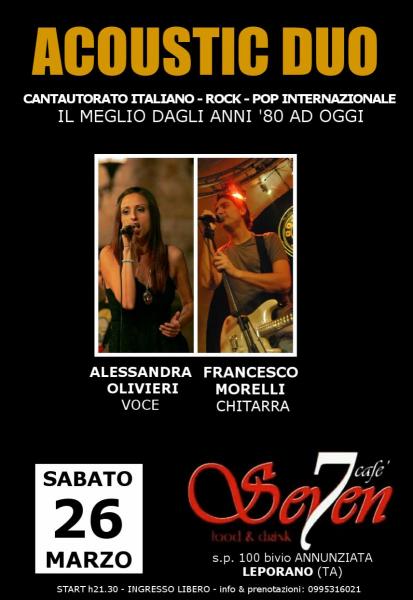 Acoustic Duo al Seven Cafe