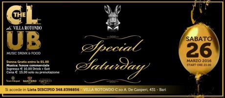 Sabato 26/03 Villa Rotondo SPECIAL SATURDAY ingresso in LISTA DISCIPIO