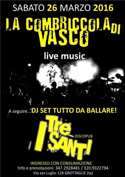 COMBRICCOLA DI VASCO live concert - tributo a Vasco Rossi