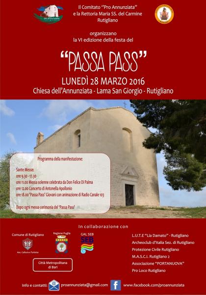 Festa del «Passa Pass» all’Annunziata
