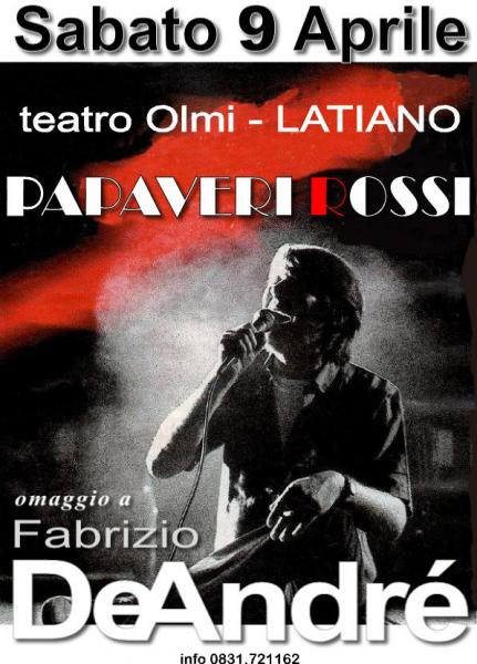 Omaggio a Fabrizio De André - PAPAVERI ROSSI