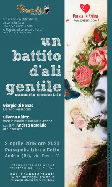 2 aprile – Concerto sensoriale “Un battito d’ali gentile” ad Andria