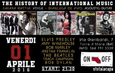 The History of international music - Concert in unplugged At On-Off stutalacapa Pub at Torre a Mare