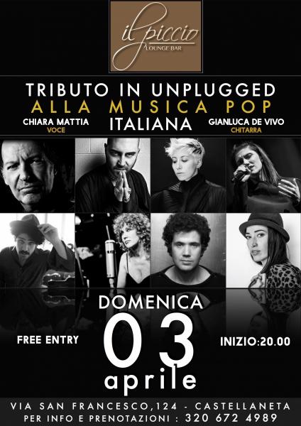 Tributo in acustico alla grande musica italiana at Il Piccio lounge bar at Castellaneta