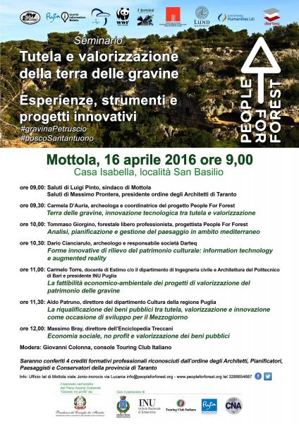 Tutela e valorizzazione della terra delle gravine: esperienze, strumenti e progetti innovativi