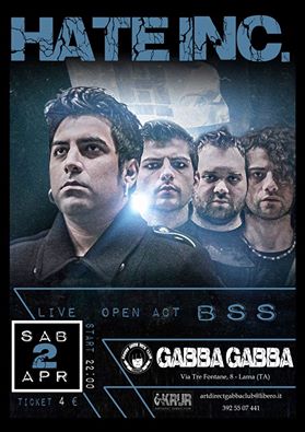Hate Inc + BSS live al Gabba Gabba rock club