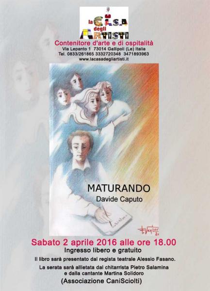 Davide Caputo un Giovane Scrittore ne la Casa Degli Artisti Gallipoli