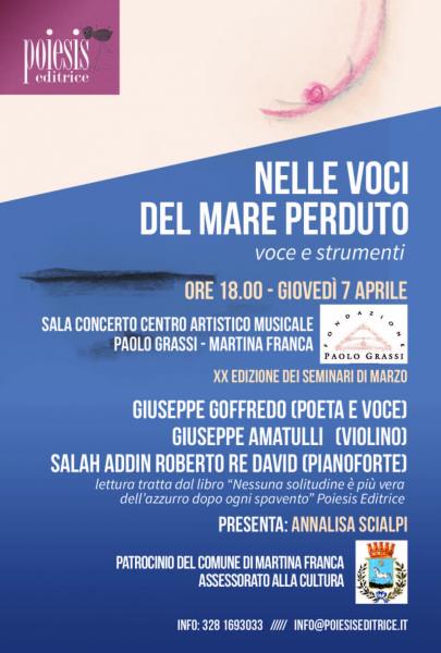 “Nelle voci del mare perduto” conferenza-concerto