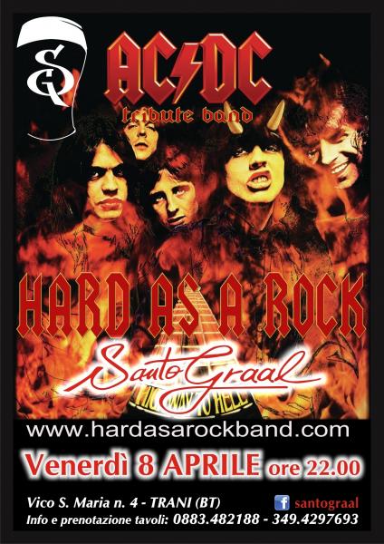 AC/DC Tribute HARD AS A ROCK at SANTO GRAAL, Trani