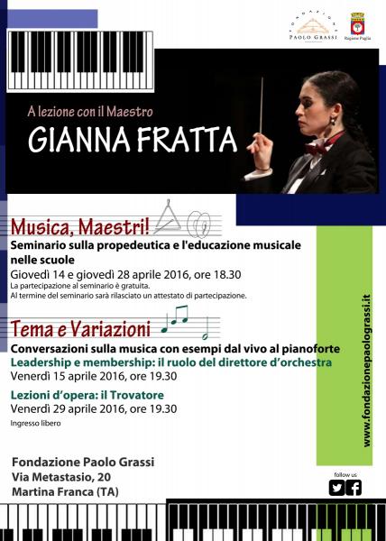 “Musica, Maestri!” - Seminario sulla propedeutica musicale per insegnanti a cura del M° Gianna Fratta