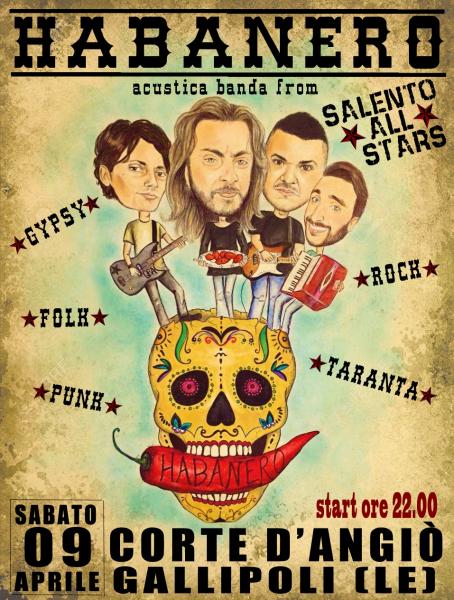 HABANERO (from Salento All Stars) live a La Corte D'Angiò, Gallipoli