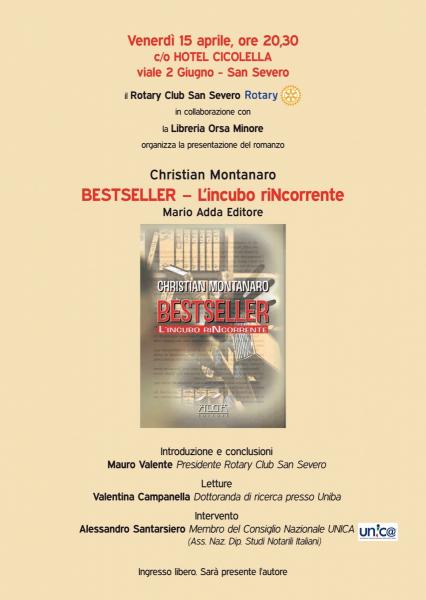Presentazione libro "Bestseller - l'incubo riNcorrente" di Christian Montanaro