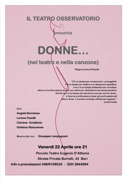 Spettacolo Teatro/Canzone  "Donne..."