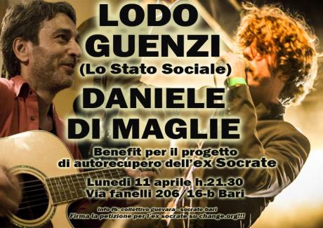 Lodo Guenzi (Lo Stato Sociale) e Daniele di Maglie - Live benefit per l-ex Socrate