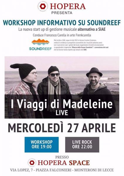 Workshop Soundreef + live Rock con i Viaggi di Madeleine