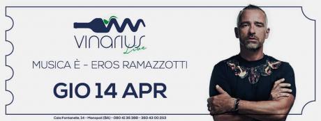 Giovedi 14/04 "MUSICA E'" la cover di Eros Ramazzotti al Vinarius