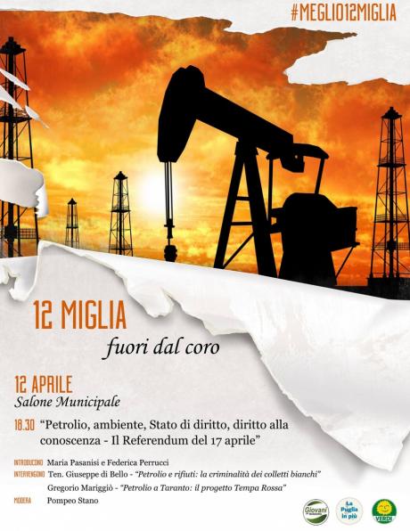 Petrolio, ambiente, Stato di diritto, diritto alla conoscenza. Referendum del 17 aprile