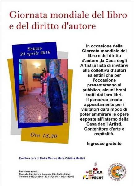 La Giornata Mondiale del Libro e del Diritto D'Autore a Gallipoli