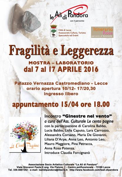 L'associazione culturale Le cento pagine presenta "Ginestre nel vento"