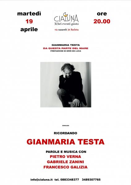 "Da questa parte del mare" Ricordando Gianmaria Testa