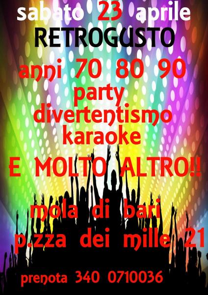 Festa Anni 70 80 90 Retrogusto