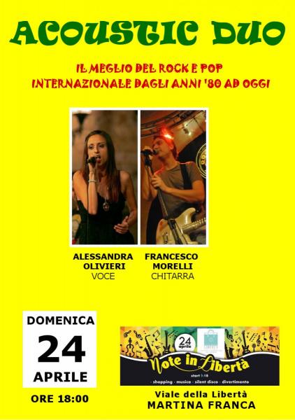 Francesco Morelli duo live in Viale della Libertà
