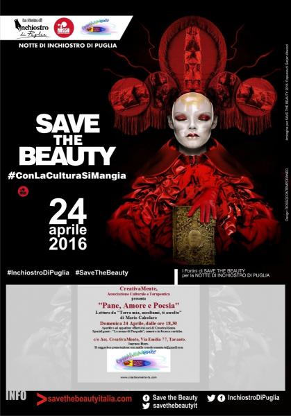 Save The Beauty con la Cultura si Mangia... "Pane, Amore e Poesia"