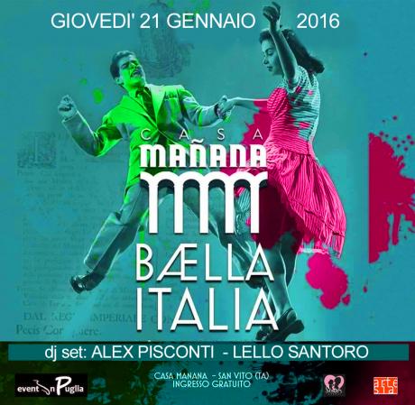 Baella Italia, la più bella musica italiana, dj set con Alex Pisconti & Lello Santoro