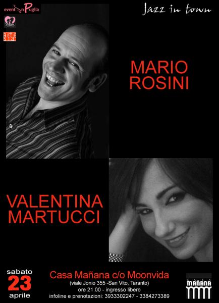 Rassegna "Jazz in Town" con Mario Rosini & Valentina Martucci in concerto