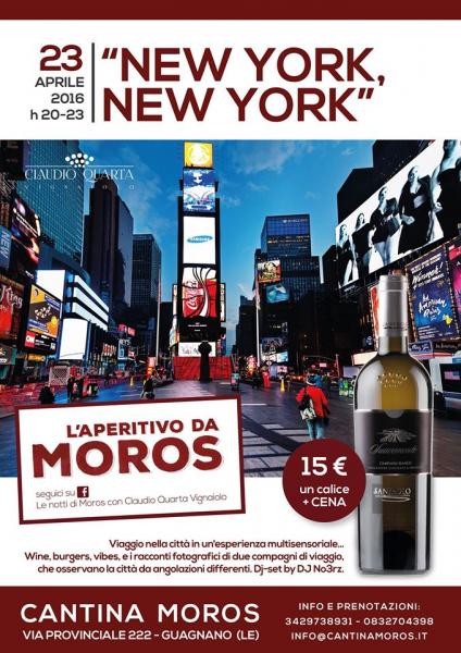 "New York, New York", suggestioni della Grande Mela a Cantina Moros
