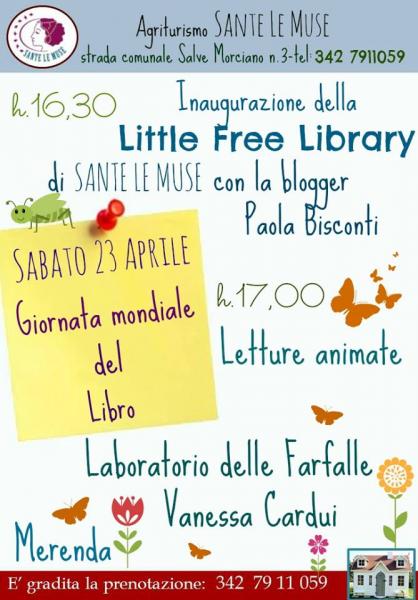 Inaugurazione Little free Library nell’azienda agricola Sante le Muse