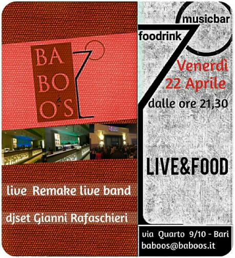 Live & Food al Baboo's