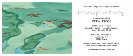 La Galleria Rvb Arts inaugura la mostra personale di  Vera Rossi  Transparency