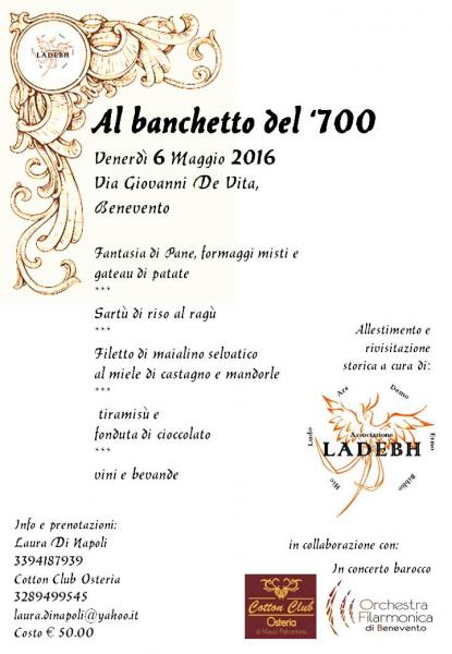 "Al banchetto del '700"