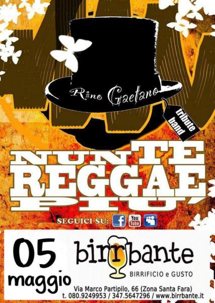 "NunTeReggaePIU' - Rino Gaetano TributeBand" - Giovedi' 5 Maggio 2016 AL BIRRBANTE!