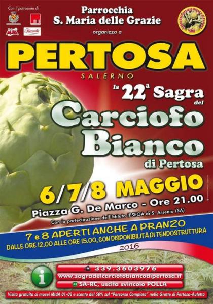 Sagra del Carciofo Bianco di Pertosa: dal 6 all’8 maggio la XXII edizione