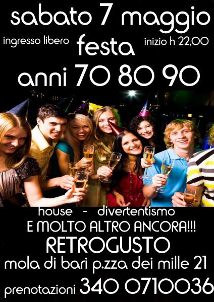 Retrogusto Serata Disco Anni 70 80 90 e Divertentismo