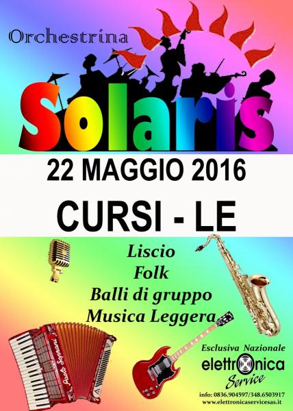 SOLARIS orchestrina liscio -balli di gruppo -musica leggera