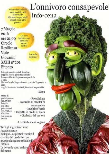 L'onnivoro consapevole - Info cena al circolo Resilienza