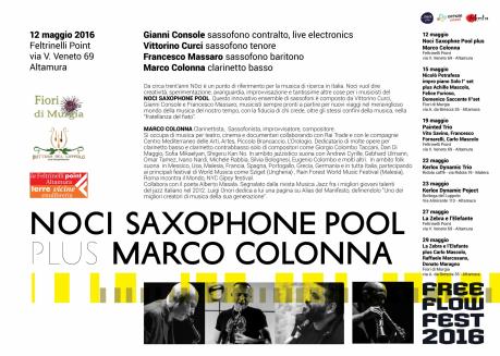 Concerto musica improvvisata - Noci Saxophone Pool plus Marco Colonna