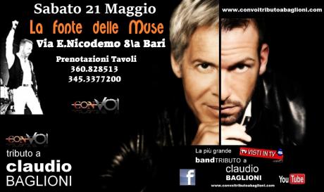 Arriva da Taranto e per la prima volta a Bari "CON VOI" la Cover Band di "CLAUDIO BAGLIONI"