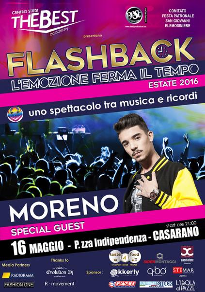 La prima tappa di "Flashback, l'emozione ferma il tempo" a Casarano. Sul palco anche il rap di Moreno