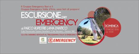 Escursione per EMERGENCY presso il Parco rupestre Lama D'antico