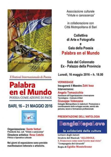 Palabra en el Mundo: Poesia Come Azione di Pace