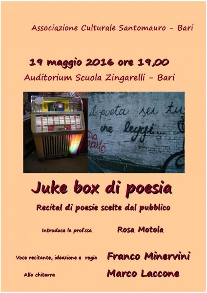 JUKE-BOX DI POESIA con Franco Minervini e Marco Laccone