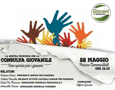 La nostra proposta per la CONSULTA GIOVANILE, uno spazio per i giovani